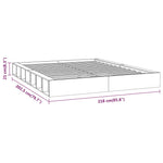 Sengeramme Hvit 200X200 Cm Heltre