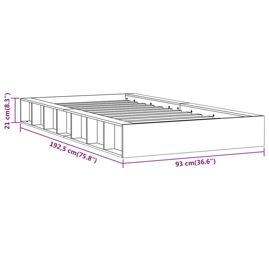 Sengeramme 75X190 Cm Small Single Heltre
