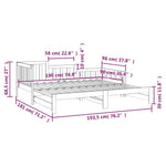 Uttrekkbar Dagseng 2X(90X190) Cm Heltre Furu