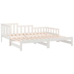 Uttrekkbar Dagseng Hvit 2X(90X190) Cm Heltre Furu