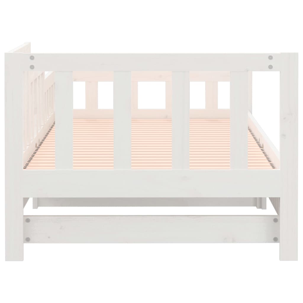 Uttrekkbar Dagseng Hvit 2X(90X190) Cm Heltre Furu