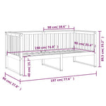 Dagseng Uten Madrass Hvit 90X190 Cm Heltre Furu