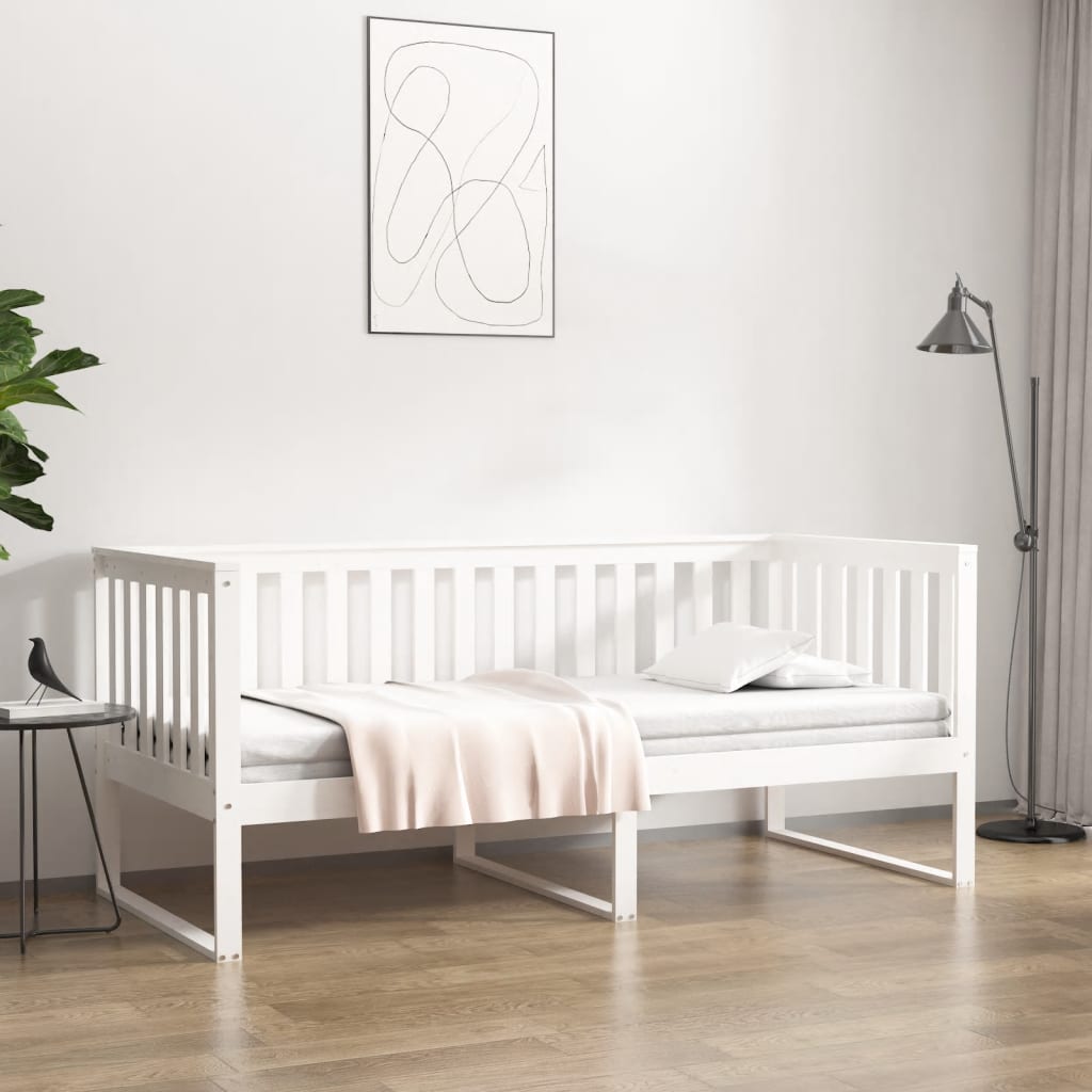Dagseng Uten Madrass Hvit 90X190 Cm Heltre Furu
