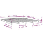 Palleseng 140X190 Cm Heltre Furu