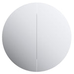 Baderomsskap Med Rundt Speil Og Led Hvit 40X40X17,5 Cm