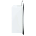 Baderomsskap Med Rundt Speil Og Led Hvit 40X40X17,5 Cm