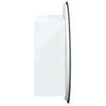 Baderomsskap Med Rundt Speil Og Led Hvit 47X47X17,5 Cm