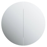 Baderomsskap Med Rundt Speil Og Led Hvit 54X54X17,5 Cm