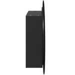 Baderomsskap Med Rundt Speil Og Led Svart 54X54X17,5 Cm