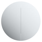 Baderomsskap Med Rundt Speil Og Led Grå 54X54X17,5 Cm