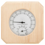 2-I-1 Hygrometer Og Timeglass Til Badstue Heltre Furu