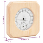 2-I-1 Hygrometer Og Timeglass Til Badstue Heltre Furu