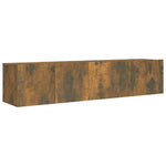 Tv-Skapsett 2 Deler Røkt Eik Konstruert Tre
