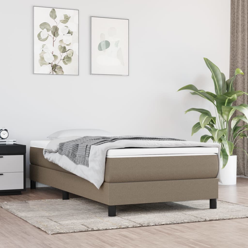 Madrass Med Pocketfjær Gråbrun 80X200X20 Cm Stoff
