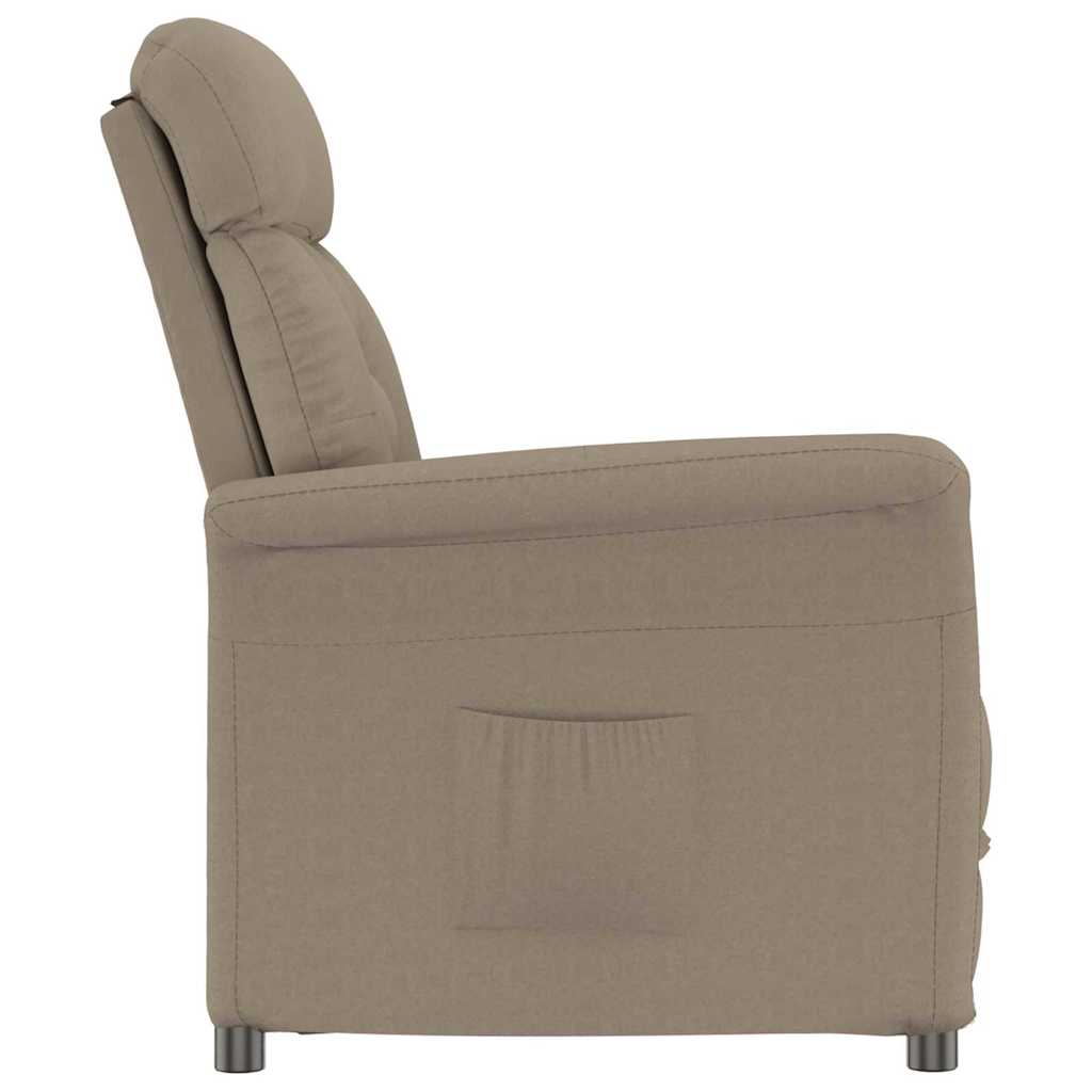 Recliner Stol Taupe Gråbrun 70,5 X 96,5 X 95 Cm Polyester