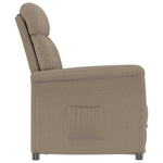 Recliner Stol Taupe Gråbrun 70,5 X 96,5 X 95 Cm Polyester