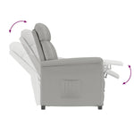 Recliner Stol Lys Grå Lysegrå 70,5 X 96,5 X 95 Cm Stoff