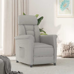 Recliner Stol Lys Grå Lysegrå 70,5 X 96,5 X 95 Cm Stoff