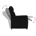 Recliner Stol Svart Svart 70,5 X 96,5 X 95 Cm Kunstlær