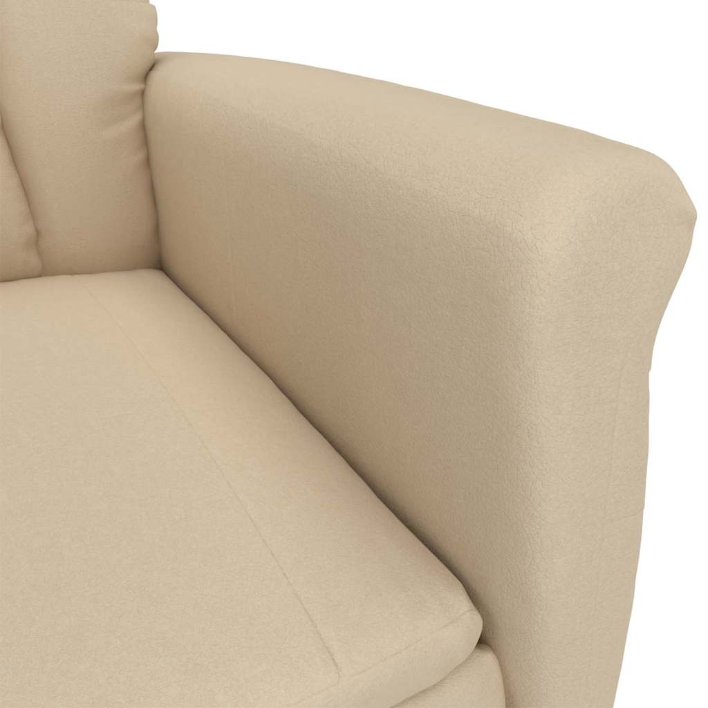 Lene Stol Krem Krem 70,5 X 96,5 X 95 Cm Stoff Og Metall