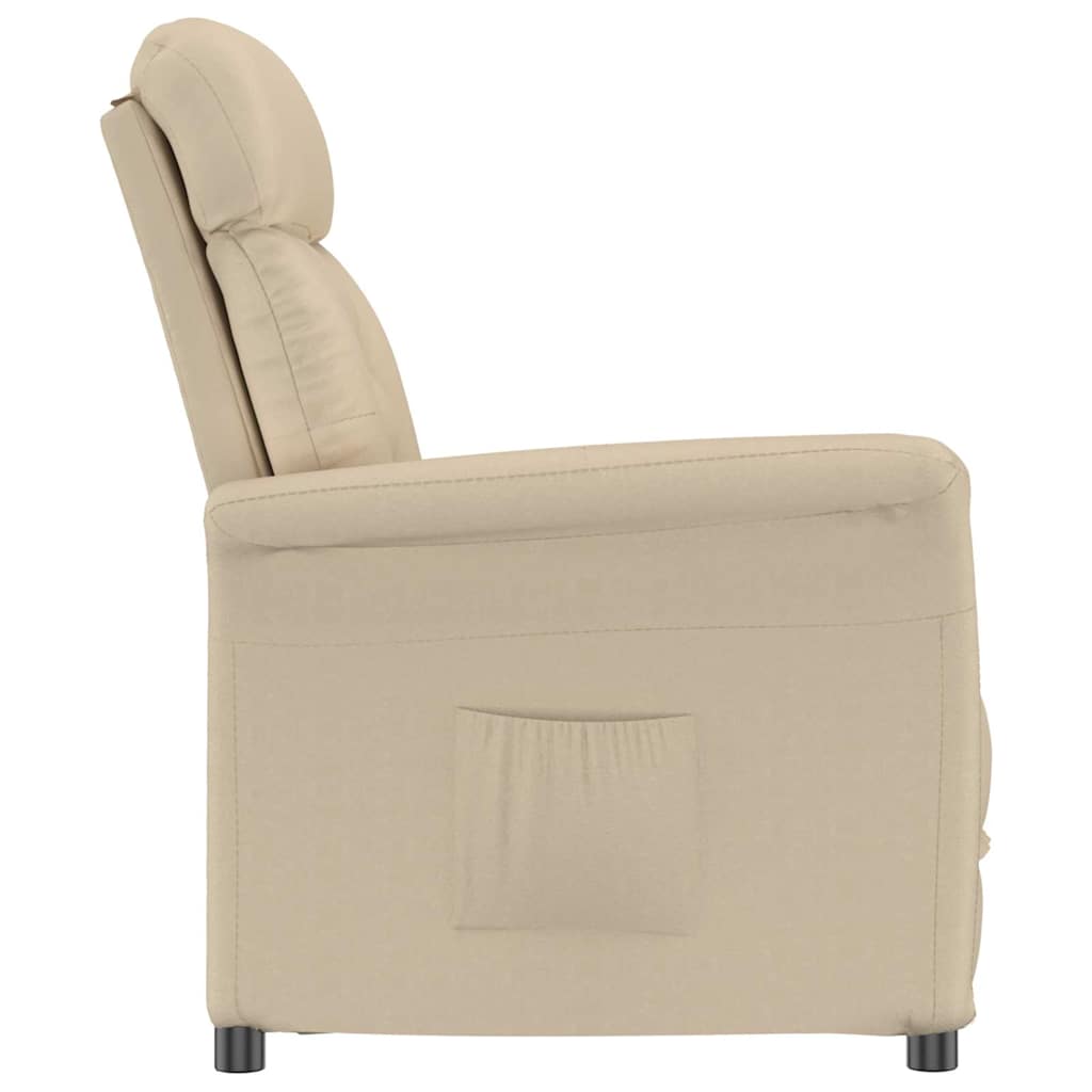 Lene Stol Krem Krem 70,5 X 96,5 X 95 Cm Stoff Og Metall