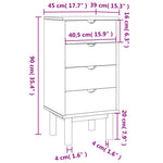 Kommode Otta Brun Og Hvit 45X39X90 Cm Heltre Furu