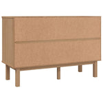 Kommode Otta Brun Og Hvit 111X43X73,5 Cm Heltre Furu