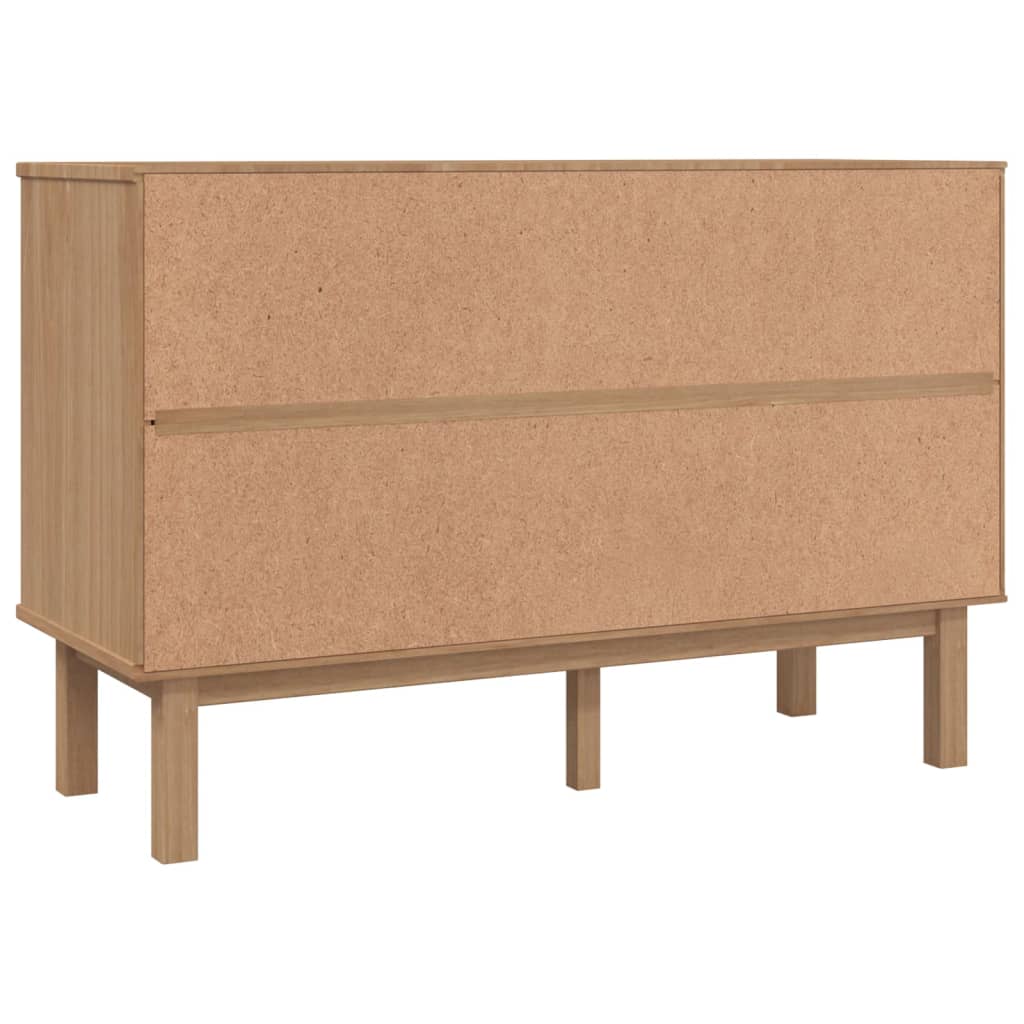 Kommode Otta Brun Og Hvit 111X43X73,5 Cm Heltre Furu