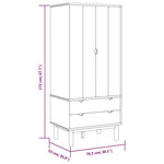 Garderobe Otta 76,5X53X172 Cm Heltre Furu