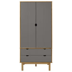Garderobe Otta Brun Og Grå 76,5X53X172 Cm Heltre Furu