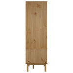 Garderobe Otta Brun Og Grå 76,5X53X172 Cm Heltre Furu