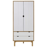 Garderobe Otta Brun Og Hvit 76,5X53X172 Cm Heltre Furu