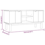 Tv-Benk Otta 113,5X43X57 Cm Heltre Furu