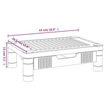 Monitorstativ Svart 43X30,5X13 Cm