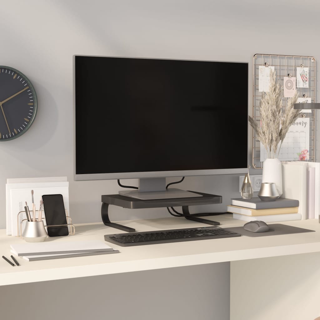Monitorstativ Svart 37X28X11,5 Cm