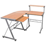 Databord Hjørne Brun 132X112X99 Cm Konstruert Tre