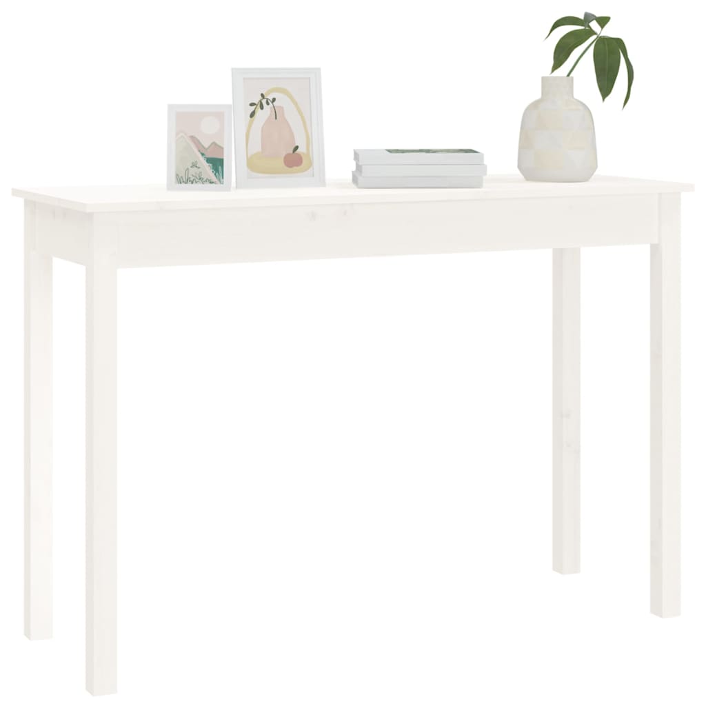 Konsollbord Hvit 110X40X75 Cm Heltre Furu