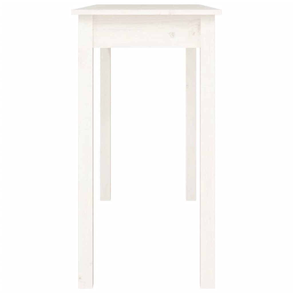 Konsollbord Hvit 110X40X75 Cm Heltre Furu