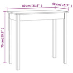 Konsollbord 80X40X75 Cm Heltre Furu