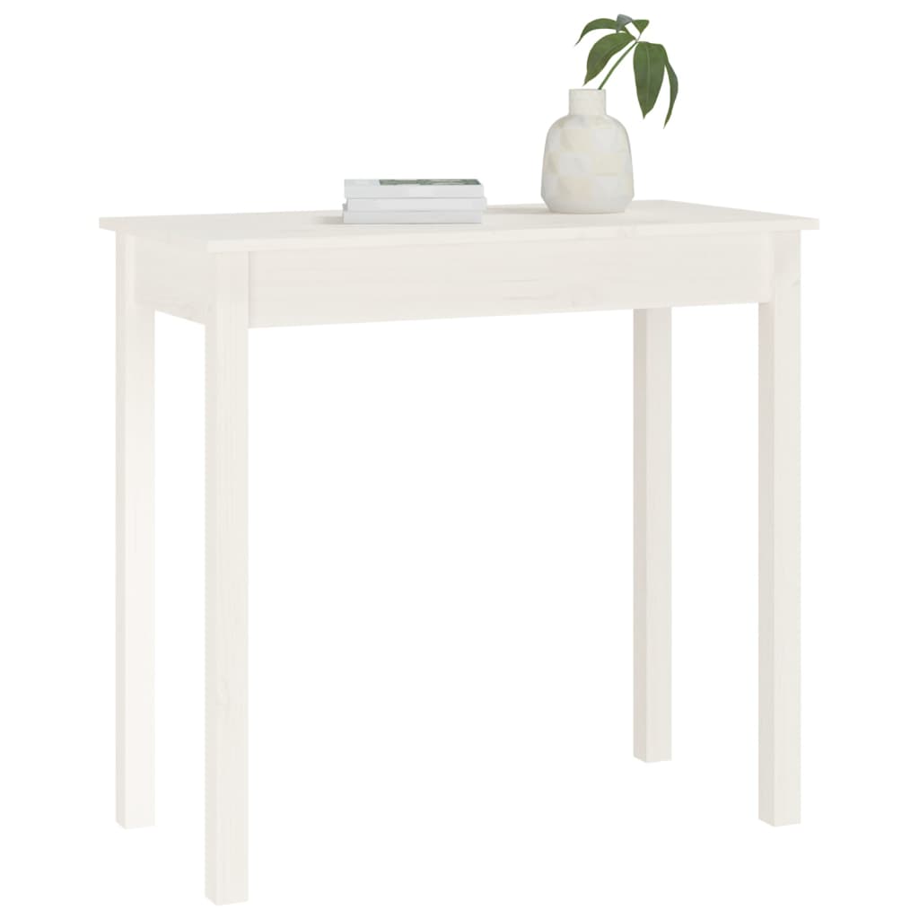Konsollbord Hvit 80X40X75 Cm Heltre Furu