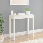 Konsollbord Hvit 80X40X75 Cm Heltre Furu