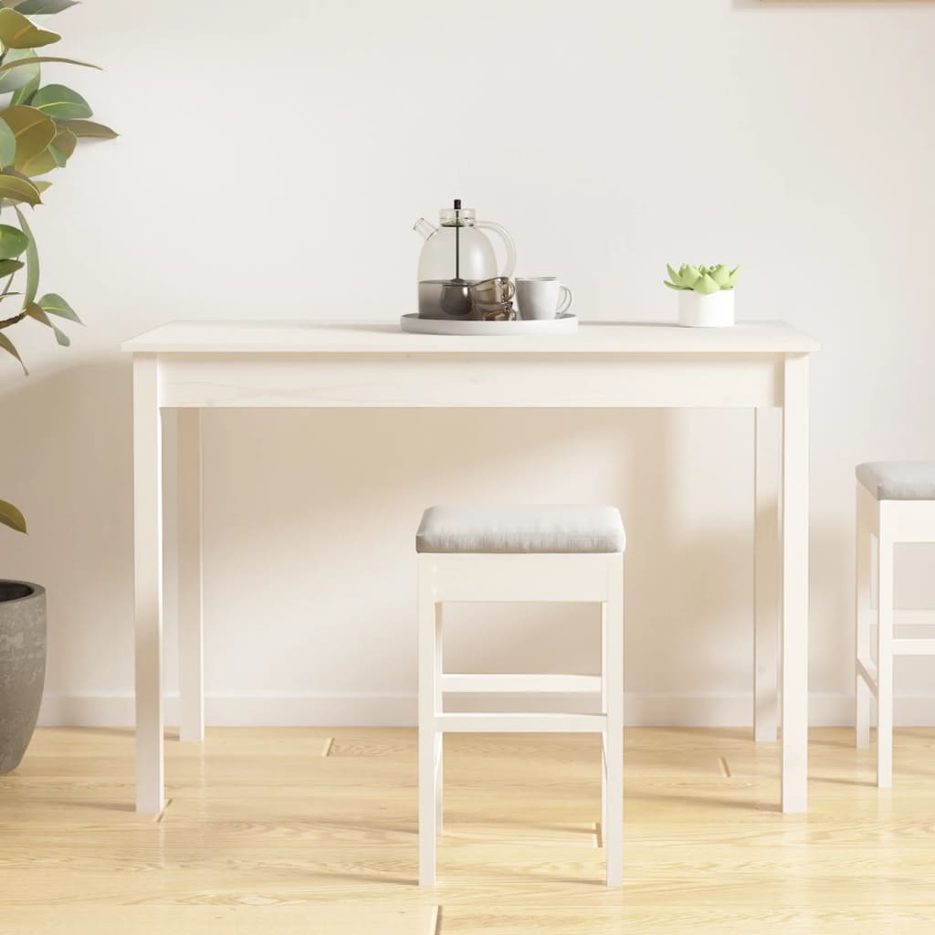 Spisebord Hvit 110X55X75 Cm Heltre Furu