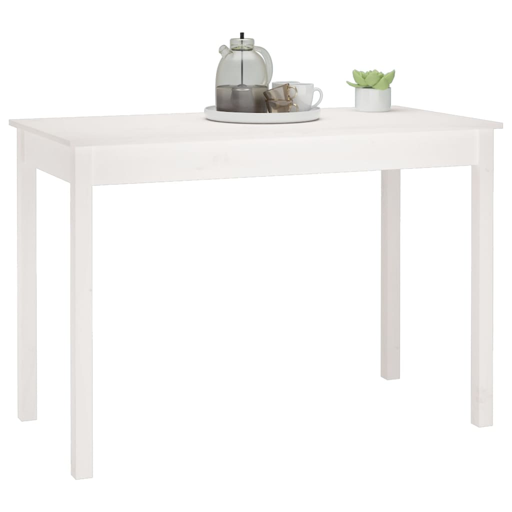 Spisebord Hvit 110X55X75 Cm Heltre Furu
