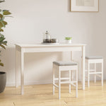 Spisebord Hvit 110X55X75 Cm Heltre Furu
