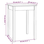 Spisebord 55X55X75 Cm Heltre Furu