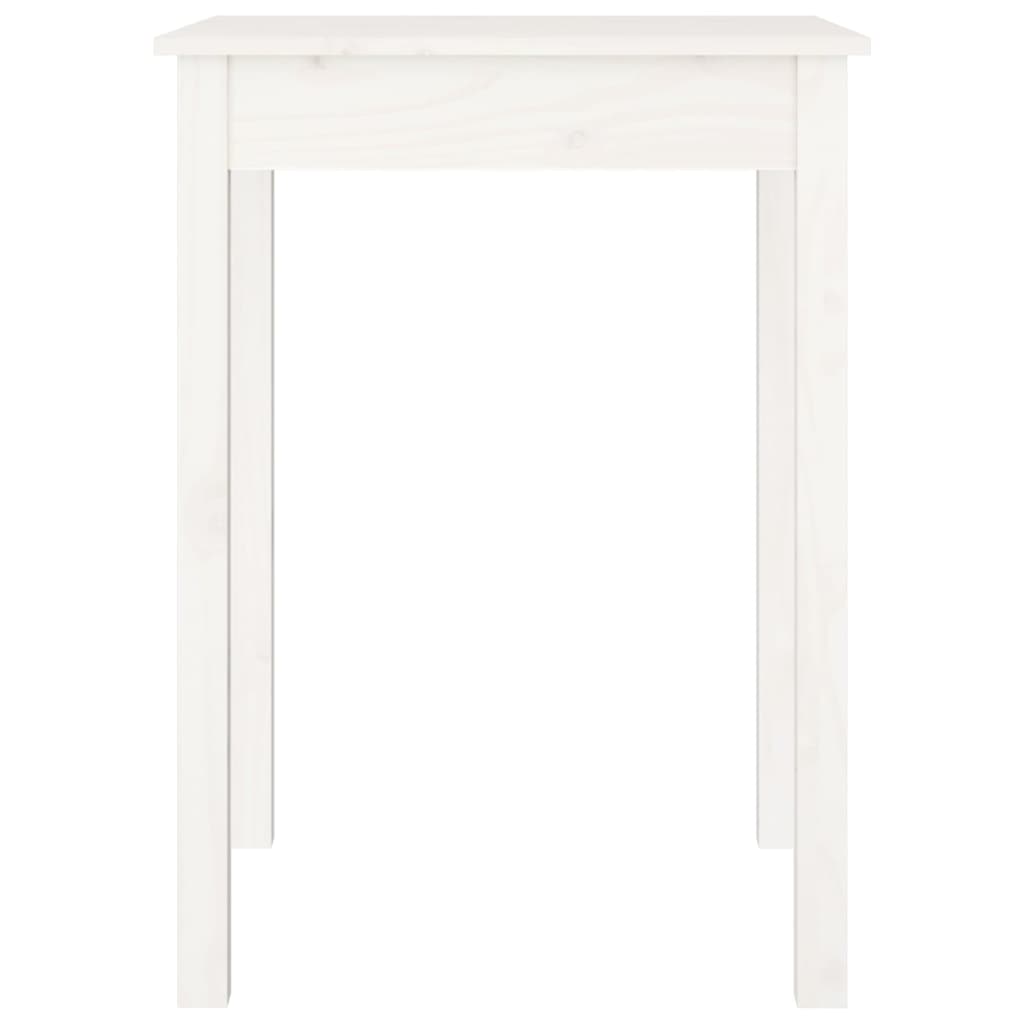 Sidebord Hvit 55X55X75 Cm Heltre Furu