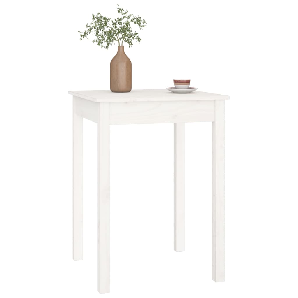 Sidebord Hvit 55X55X75 Cm Heltre Furu