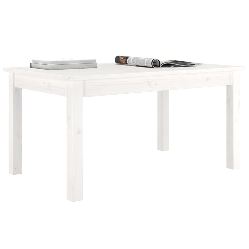 Salongbord Hvit 80X50X40 Cm Heltre Furu