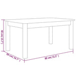 Salongbord Hvit 80X50X40 Cm Heltre Furu