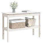 Konsollbord Hvit 110X40X75 Cm Heltre Furu